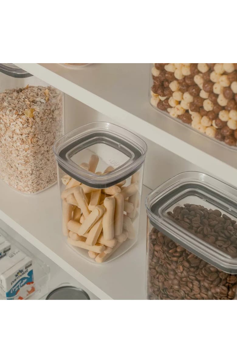 OU Airtight Clear Stackable Food Storage Container Set with Leak Proof Lid, Alternate, color, Clear