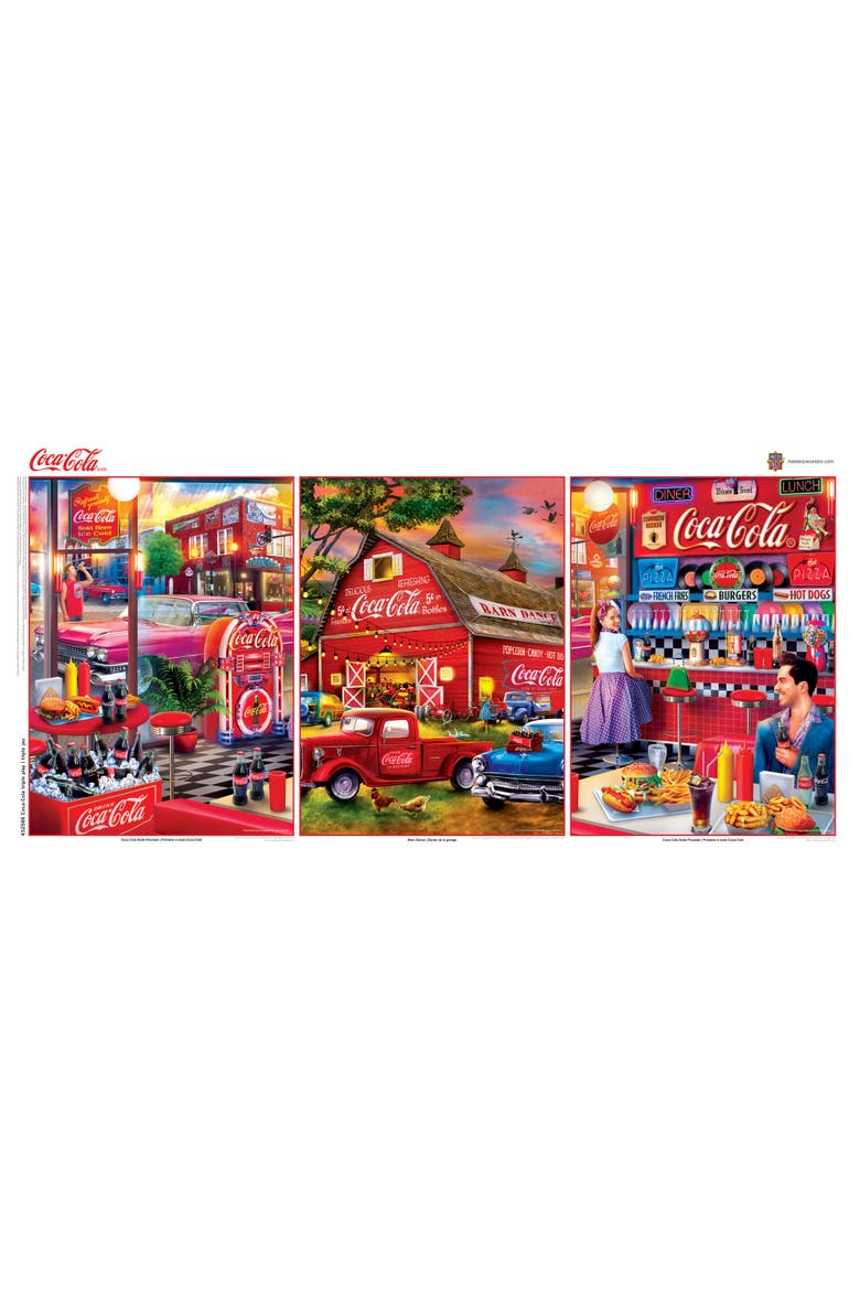 Coca-Cola 500 Piece Puzzles 3-Pack, Alternate, color, Multicolor