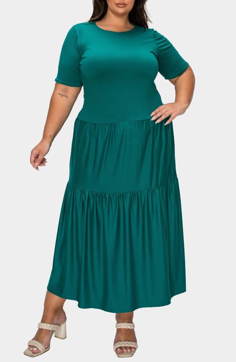 Jourdan Tiered Maxi Dress (Plus)