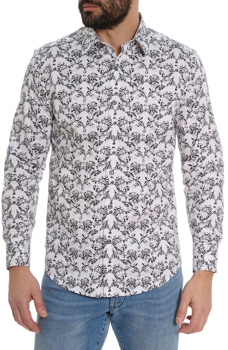 Robert Graham Faded Floral Button-Up Shirt, Main, color,