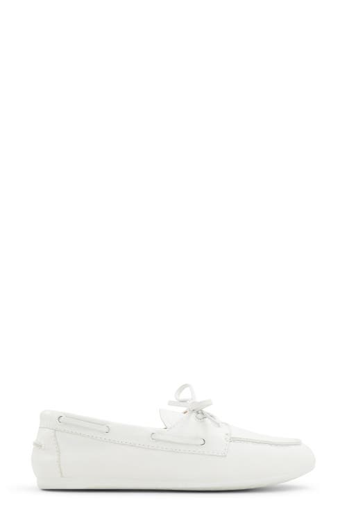 Aldo Sail Boat Shoe In White/bone