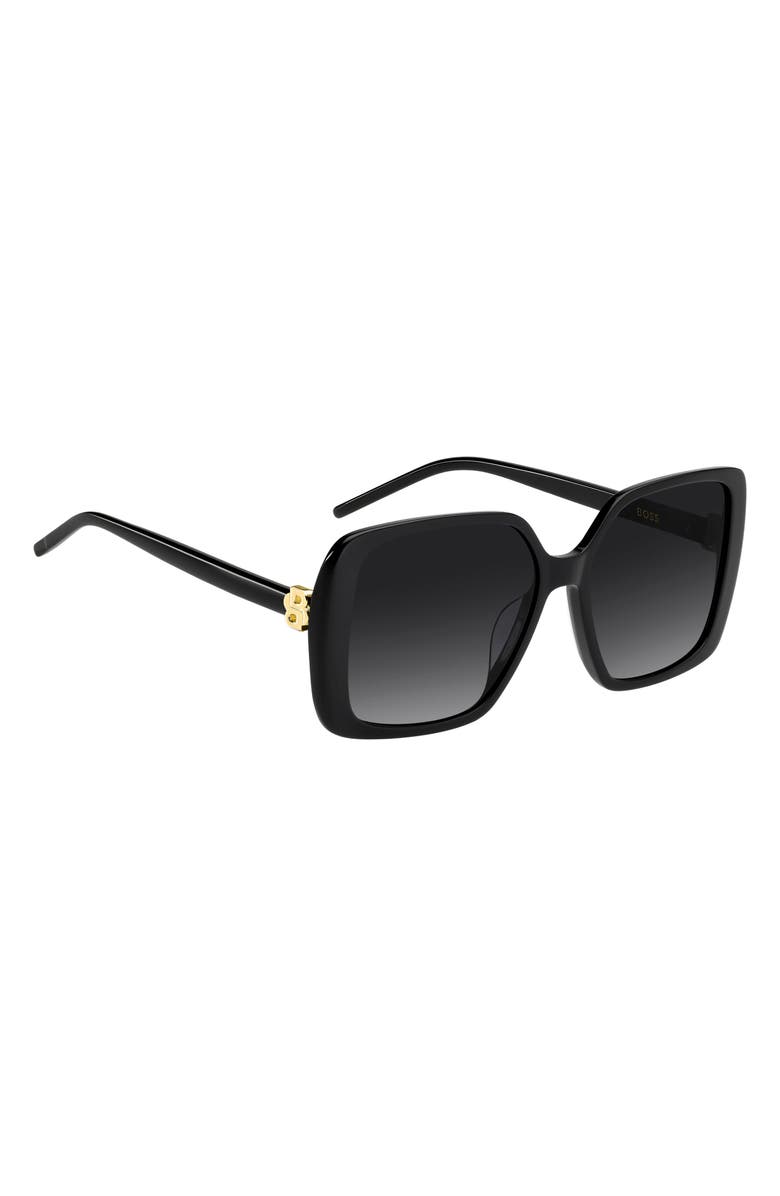 BOSS 57mm Sunglasses, Alternate, color, Black/ Dark Grey Sf