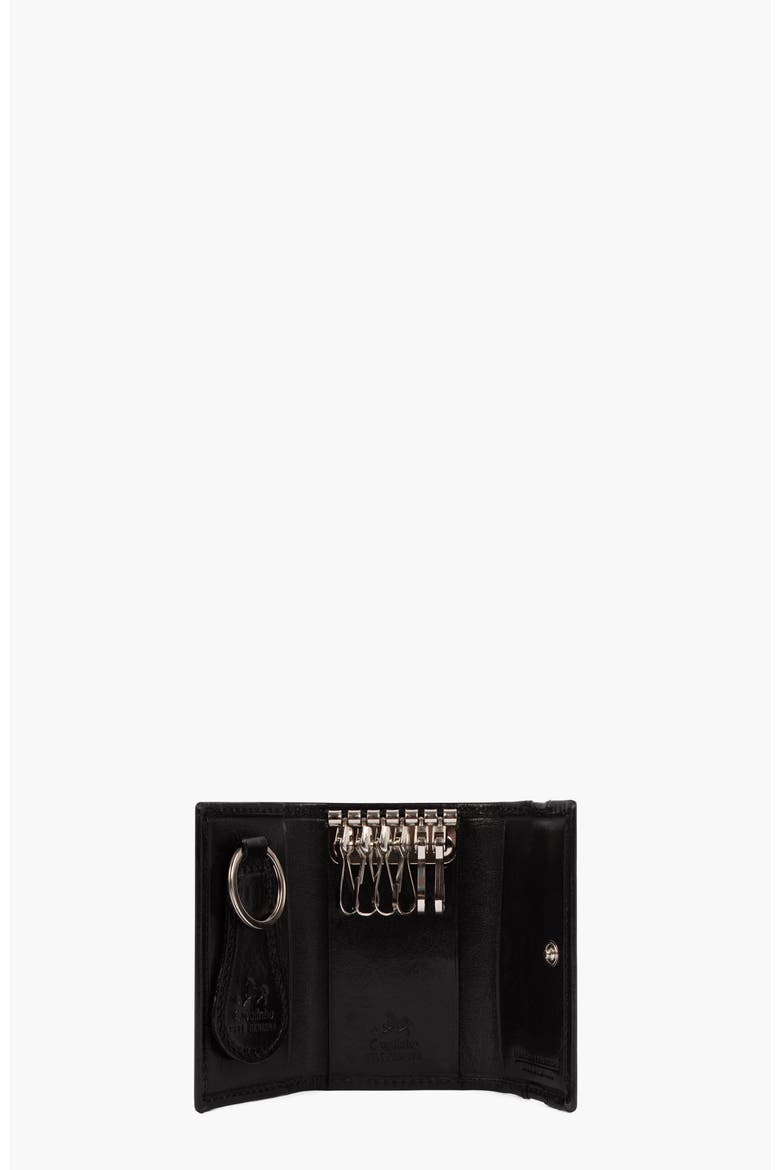 Di Cavallo Trifold Leather Key Holder Wallet 535, Alternate, color, Black