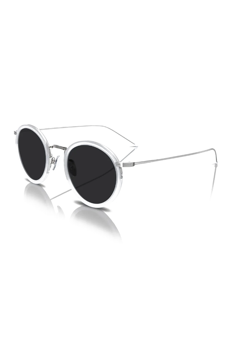 Coco 48mm Round Sunglasses, Alternate, color, White