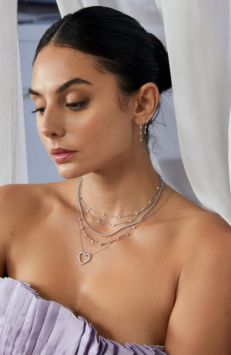 Bony Levy Aviva Diamond Station Necklace, Alternate, color,