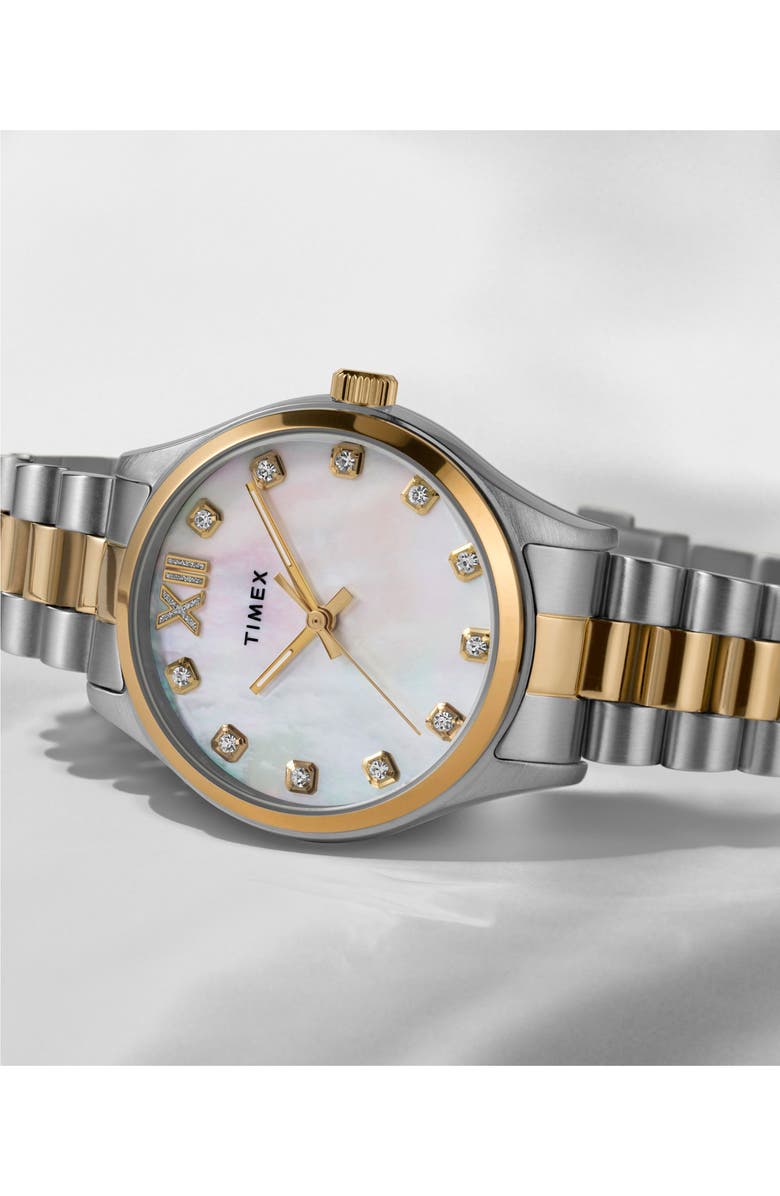 Timex<sup>®</sup> Legacy Two-Tone Bracelet Watch, 34mm, Alternate, color,