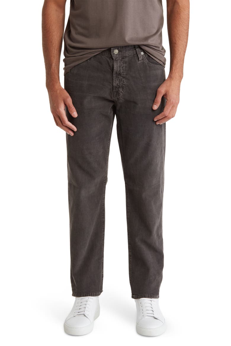 Graduate Tailored Straight Corduroy Pants, Main, color, SULFUR DARK ROCK