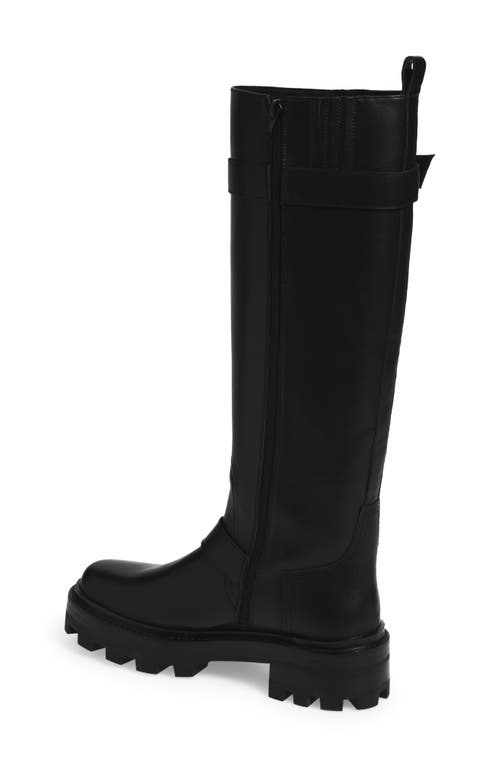Jeffrey Campbell Sybill Lug Sole Knee High Boot In Black