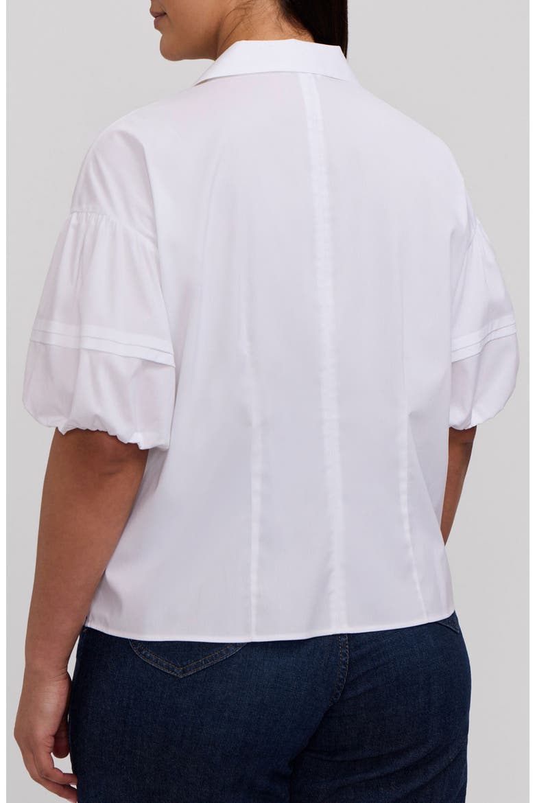 Lucia Puff Sleeve Popover Shirt, Alternate, color, WHITE