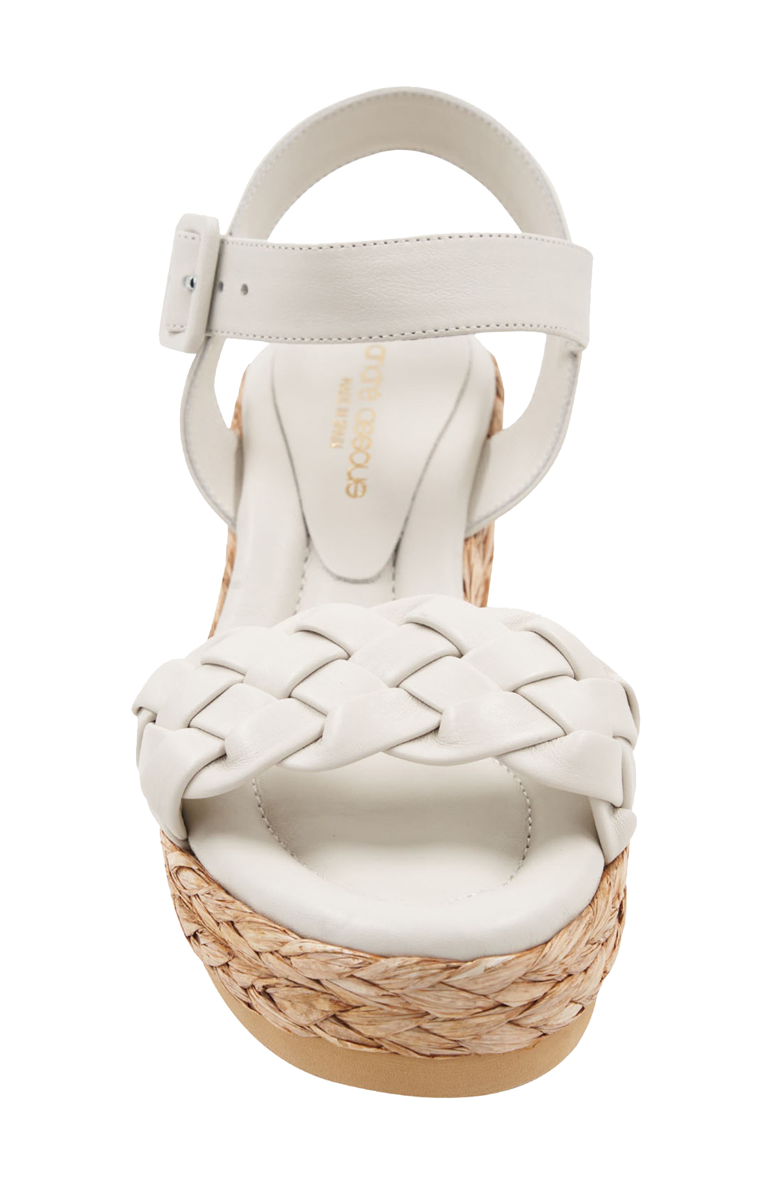 André Assous Cecilia Platform Wedge Sandal, Alternate, color, Off White