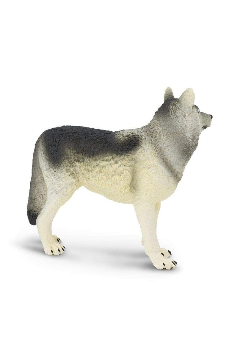 Safari Ltd. Gray Wolf Toy, Alternate, color, NO COLOR