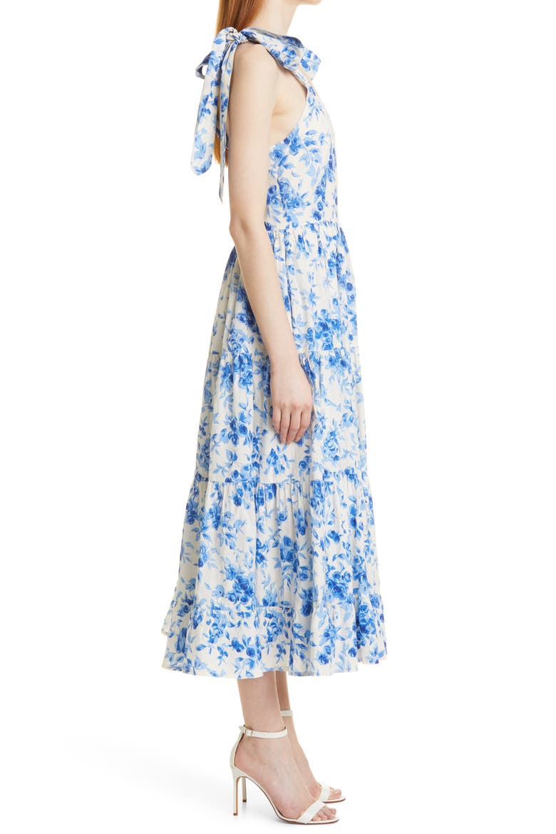 Daphne Cotton Sundress, Alternate, color, BLUE BOUQUET