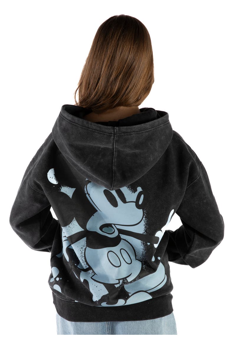Mickey Mouse Fleece Pullover Hoodie, Main, color, Mickey Black Blue