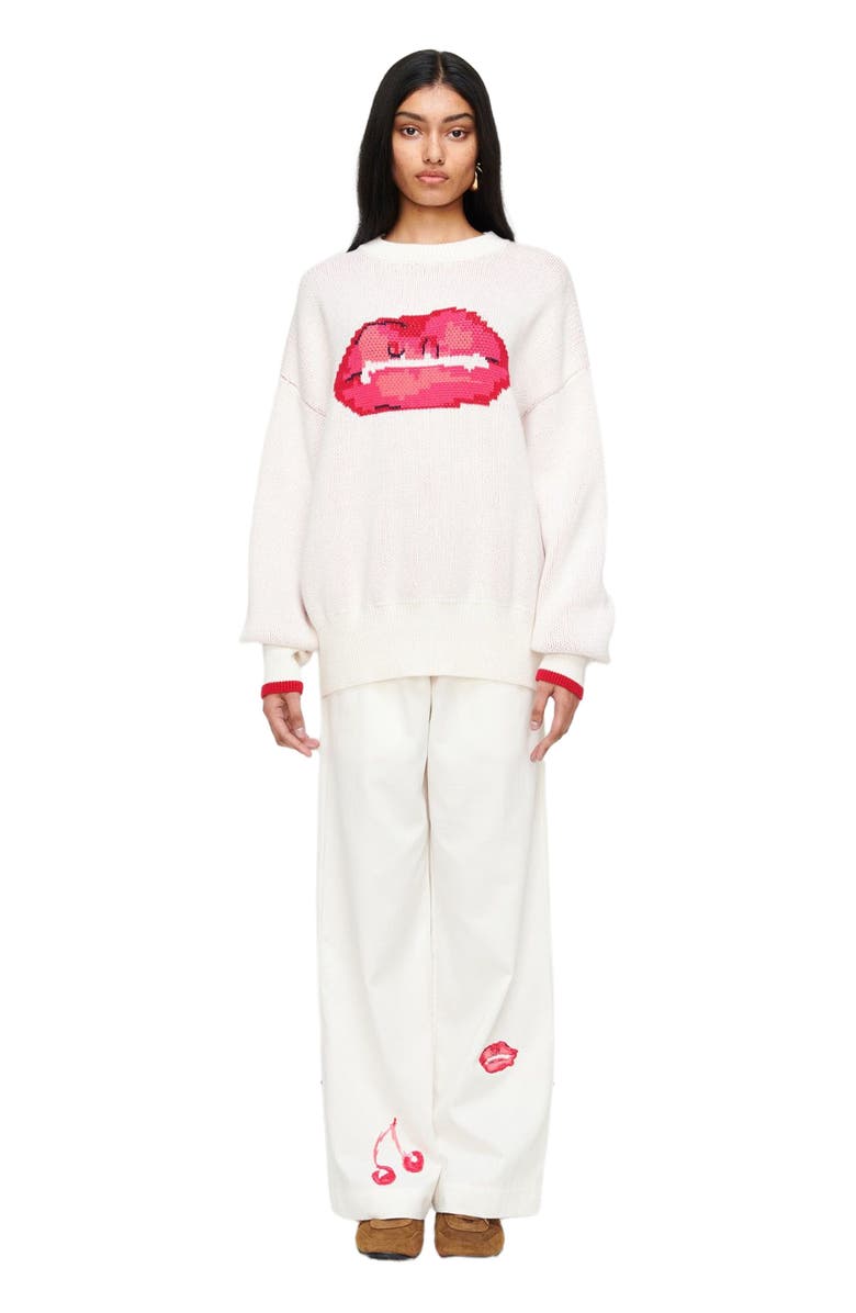 Romy the Brand Lips Sweater, Alternate, color, Lips