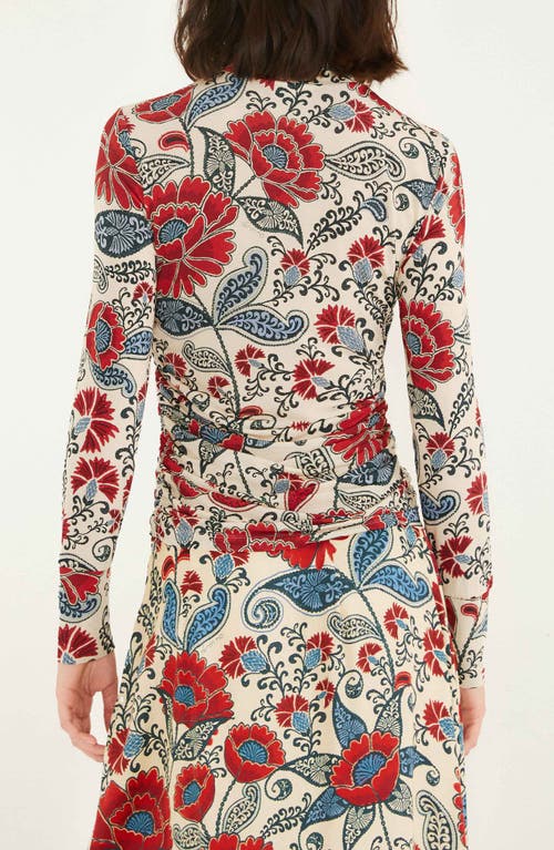Farm Rio Francesca Sand Jersey Top In Multi