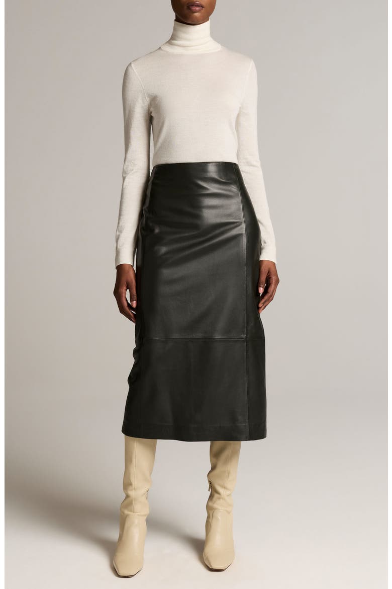 Silk & Cashmere Turtleneck Sweater, Alternate, color, OFF WHITE