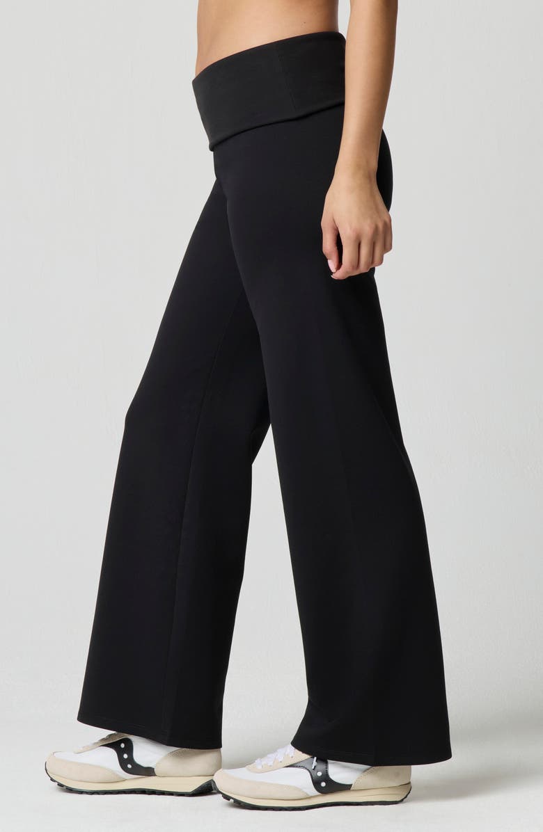 Florence by Mills Sport Sheen Foldover Pants, Alternate, color, Black