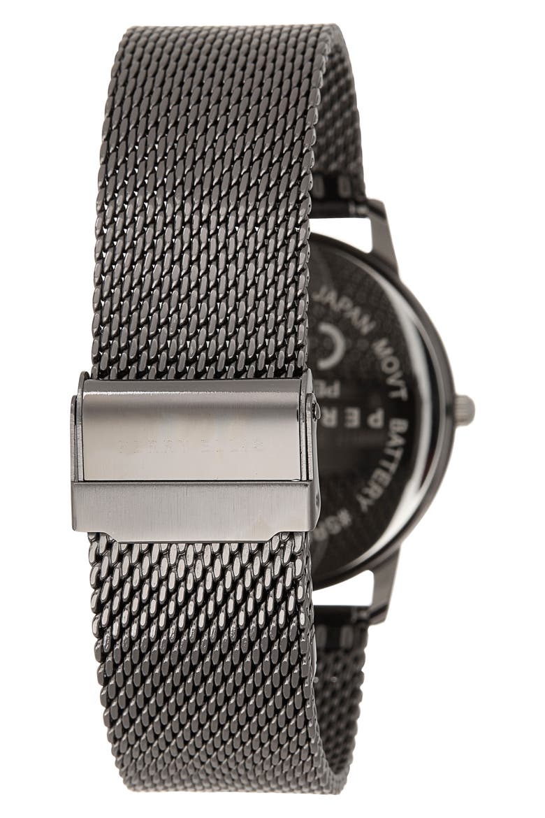 Slim Diamond Mesh Bracelet Watch, 41mm, Alternate, color, GUNMETAL