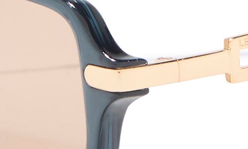 Le Specs Bamboozler Limited Edition Rectangular Sunglasses, 53mm In Blue