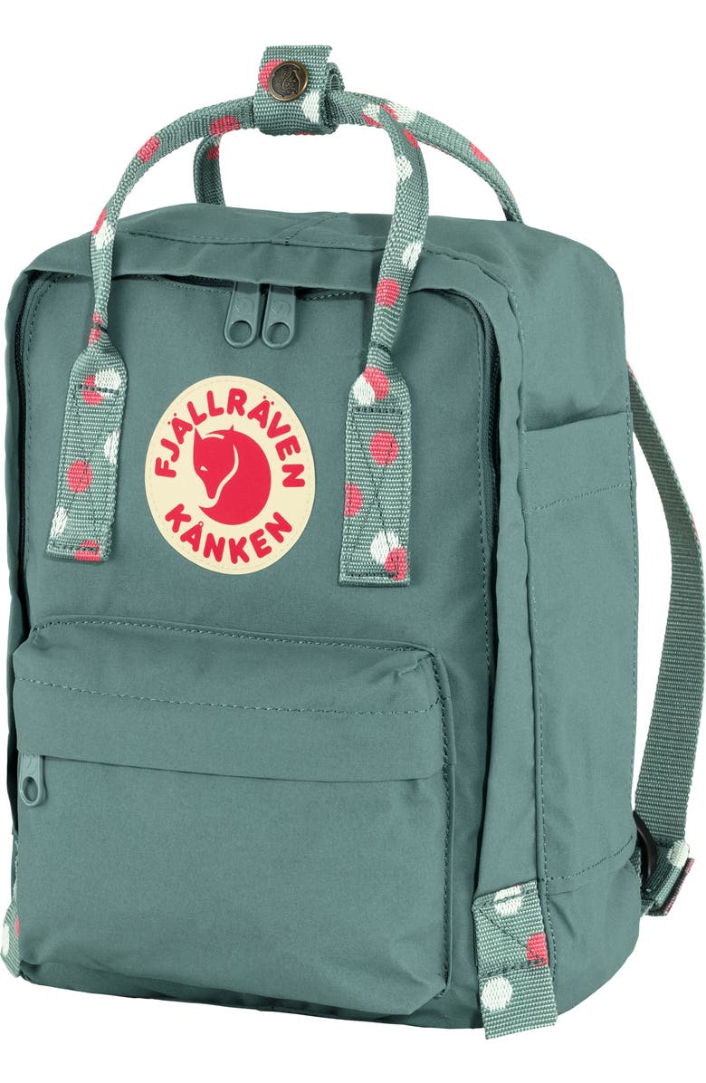 Fjällräven Mini Kånken Water Resistant Backpack, Alternate, color, Frost Green-Confetti Pattern