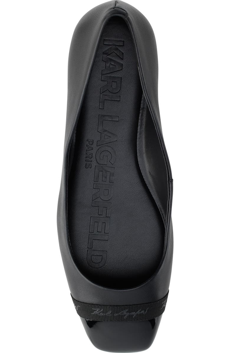 KARL LAGERFELD PARIS Zayne Cap Toe Ballet Flat, Alternate, color, Black