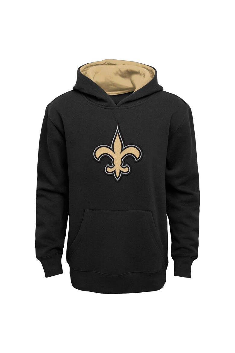 Youth Black New Orleans Saints Prime Pullover Hoodie, Main, color, Black