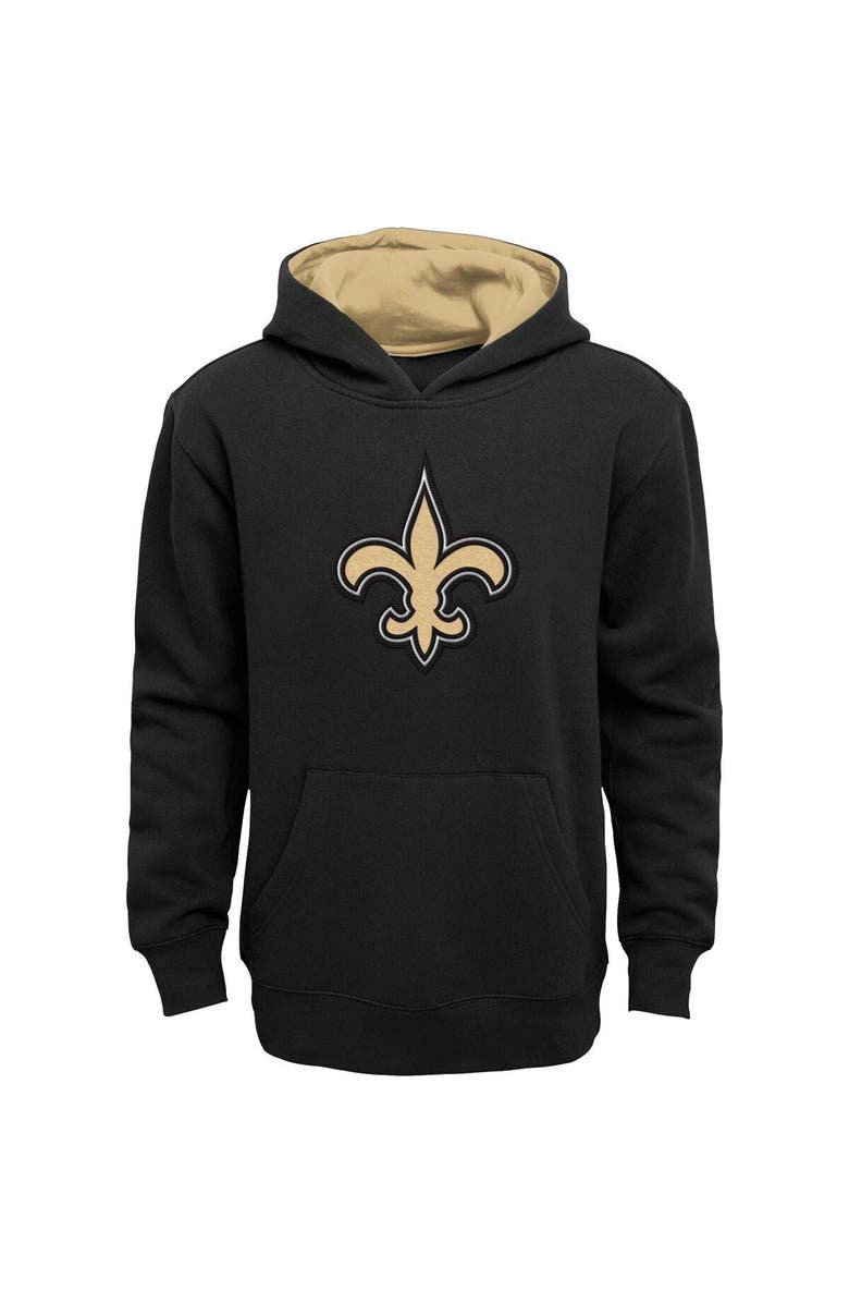Outerstuff Youth Black New Orleans Saints Prime Pullover Hoodie, Main, color, Black