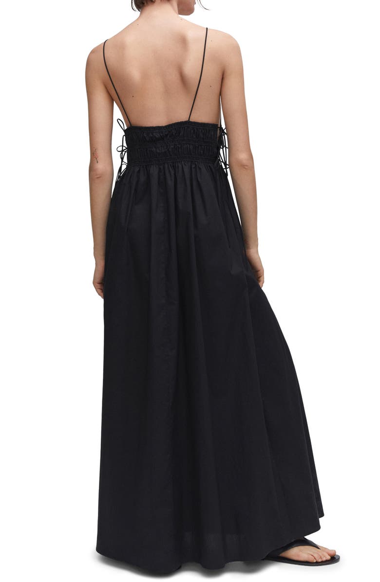 MANGO Smocked Cotton Maxi Dress, Alternate, color,