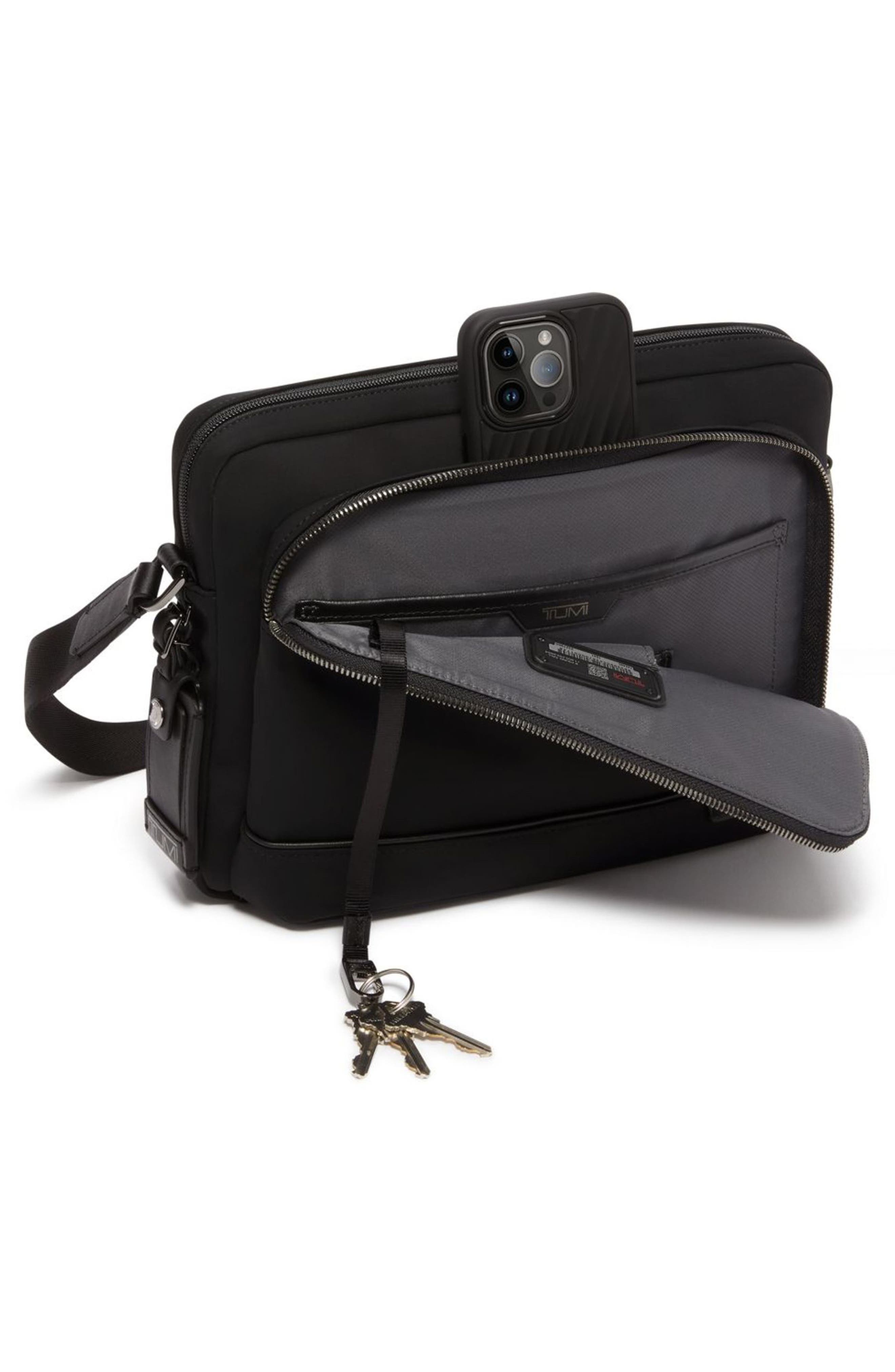 TUMI Harrison Leo Crossbody Bag, Alternate, color, Black