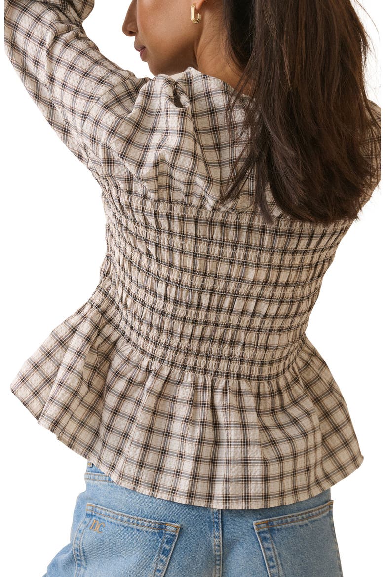 Charlize Peplum Top, Alternate, color, CREAM