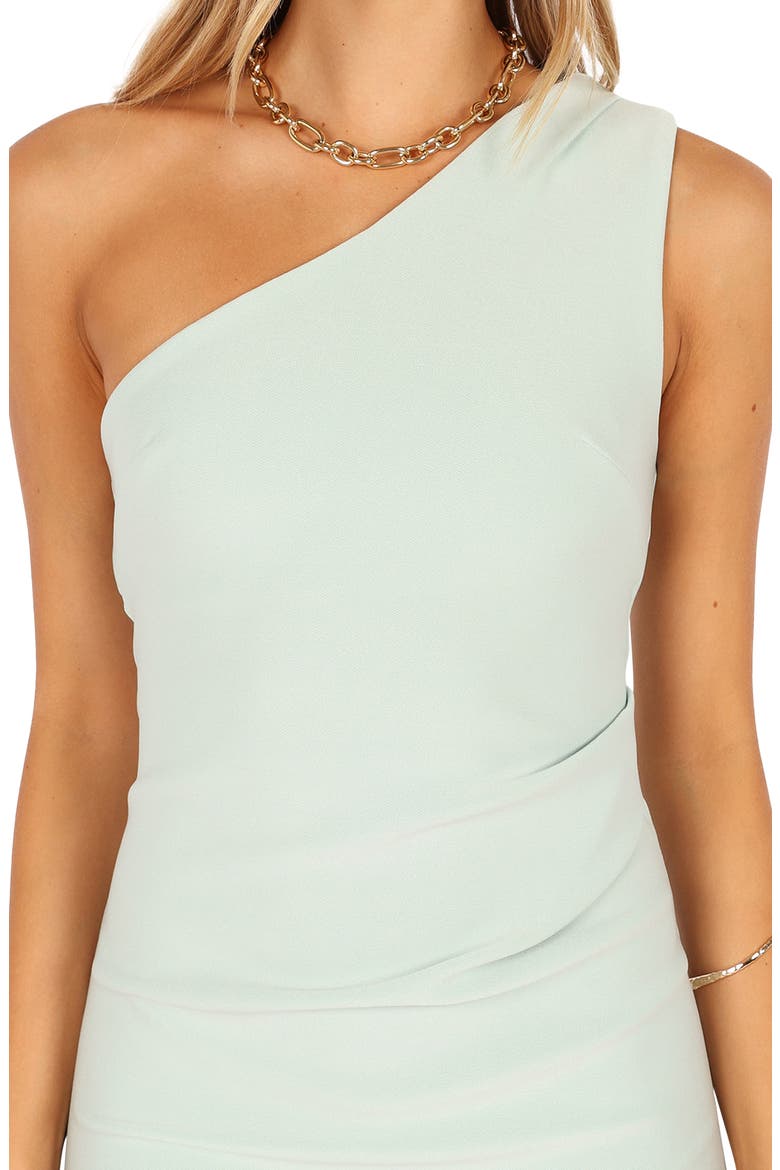 Nadene One-Shoulder Midi Dress, Alternate, color, MINT