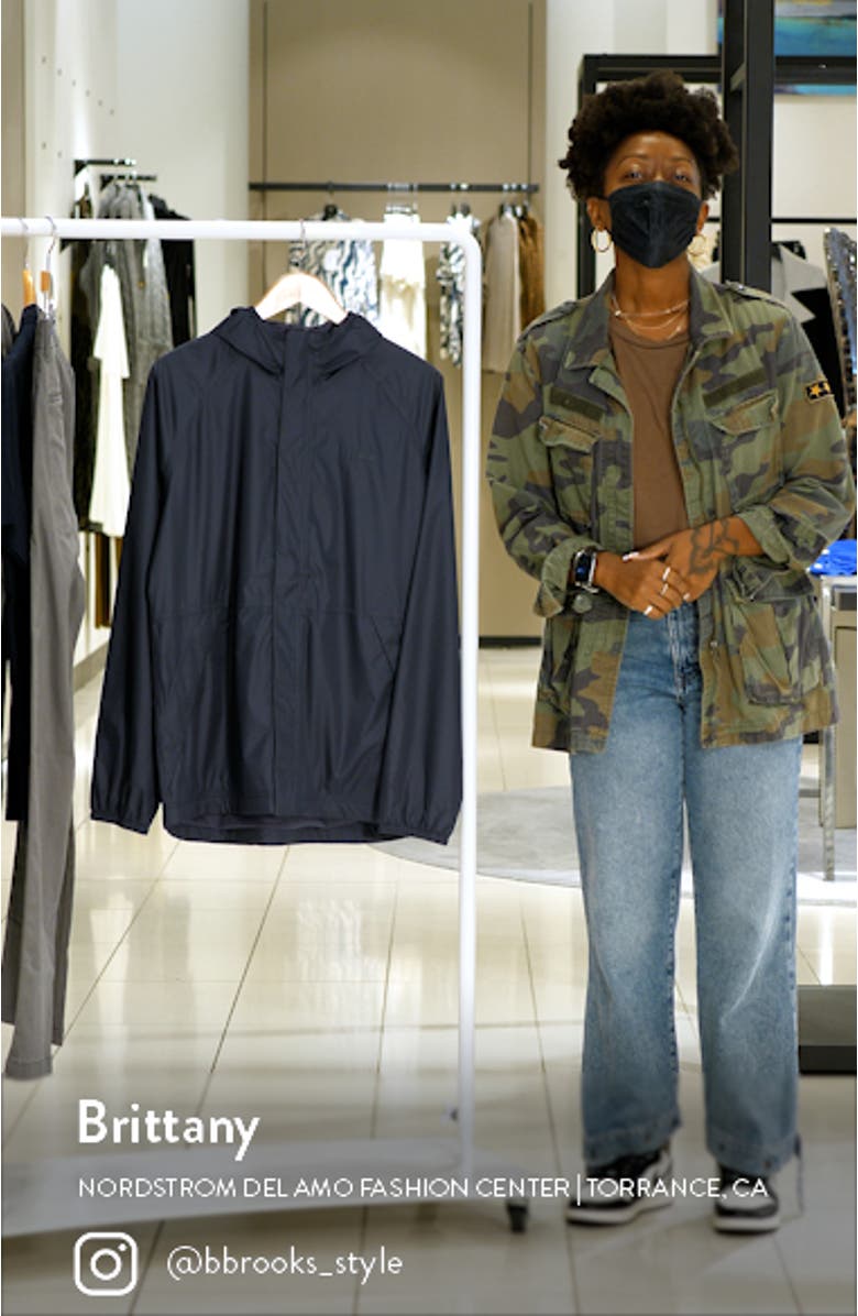 Men's Packable Waterproof Hooded Windbreaker Jacket, sales video thumbnail