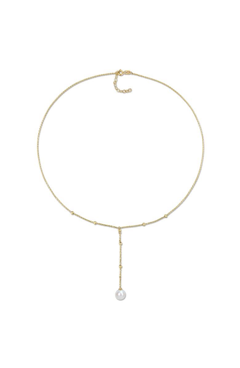 Julianna B. Cultured Pearl Ball Station Lariat Necklace 10k, Alternate, color,