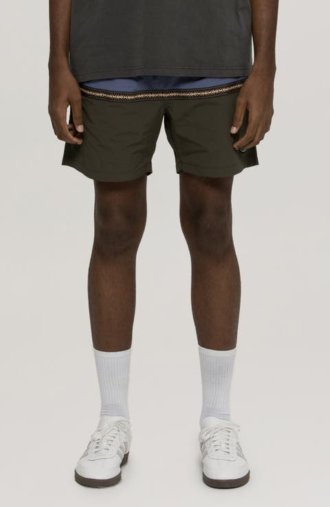 Granite Colorblock Nylon Swim Trunks