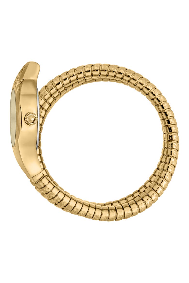 Coiled Snake Bracelet Watch, 22mm x 35mm, Alternate, color, GOLD