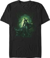 Wicked: For Good Men's Wicked For Good Elphaba Green Forest Graphic T-Shirt