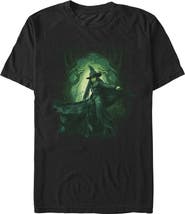 Wicked: For Good Men's Elphaba Green Forest Short Sleeve Graphic T-Shirt
