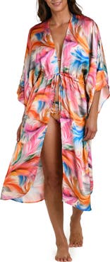 La Blanca Feathered Print Cover-Up