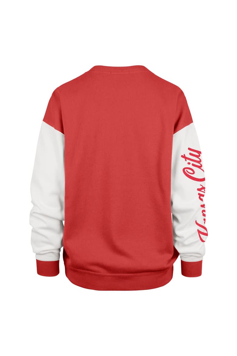 Women's '47  Red Kansas City Chiefs Double Header Rise Andie Pullover Sweatshirt, Alternate, color, Red