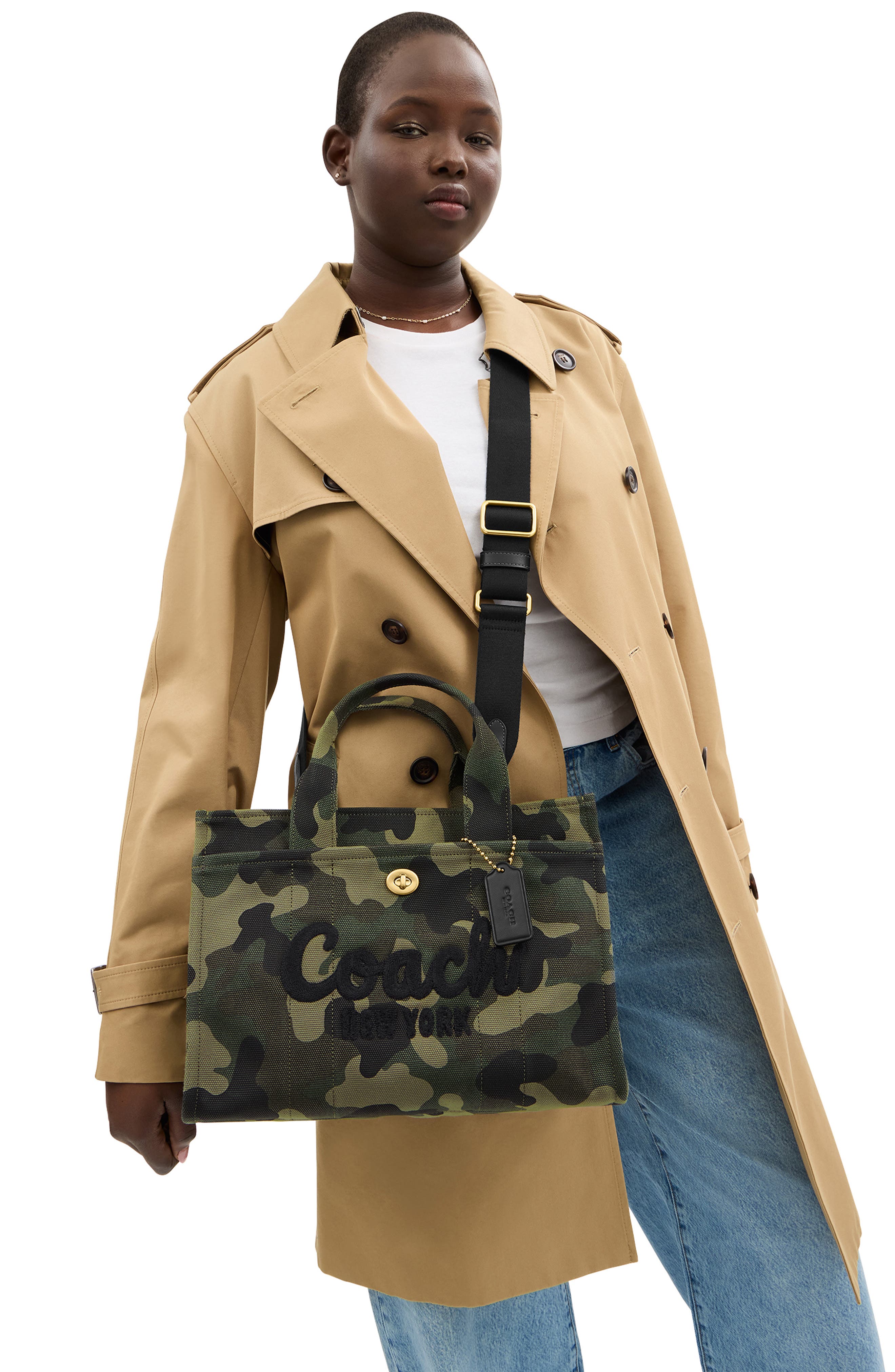 COACH Camo Print Canvas Cargo Tote, Alternate, color, 