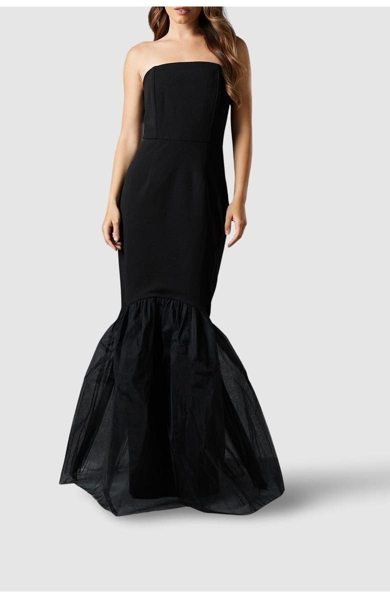 Coast Strapless Fishtail Maxi Dress, Alternate, color, Black