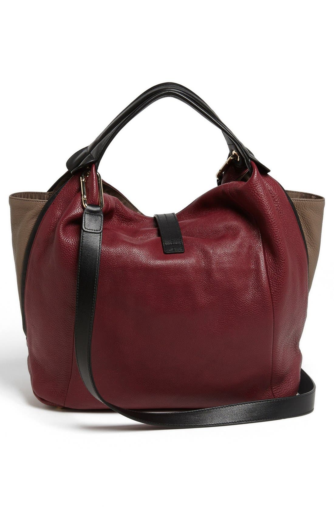 'Elisabeth - Medium' Shopper, Alternate, color, BURGUNDY/ AMANDE