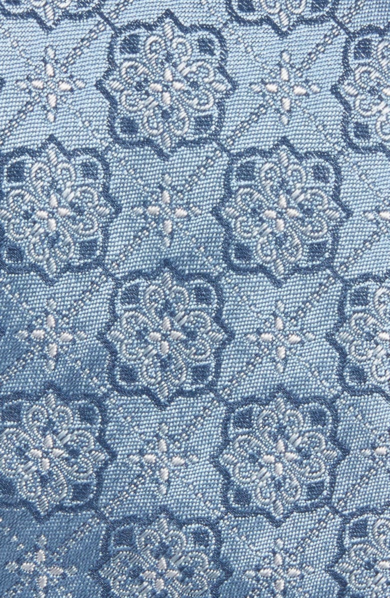 BOSS Cotton Jacquard Tie, Alternate, color, Open Blue