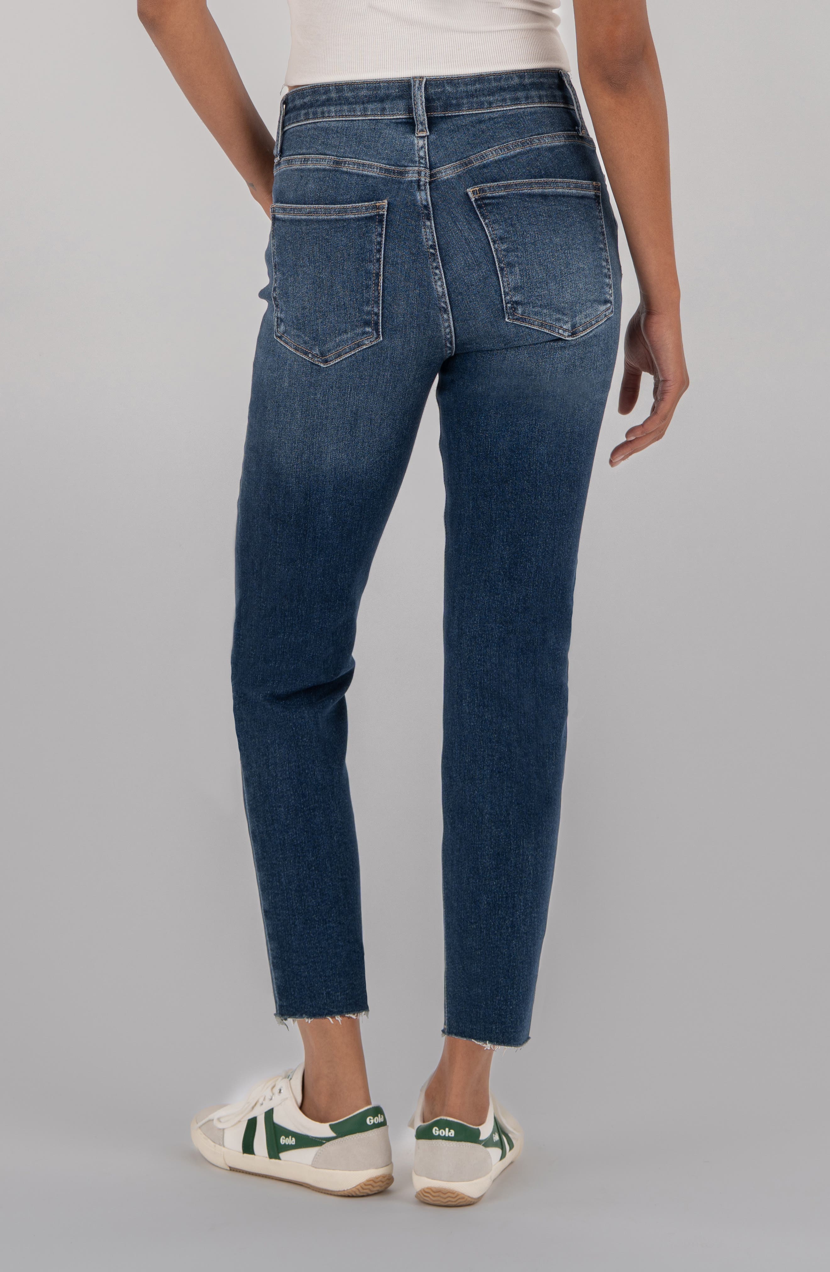 (KUT) The Rachael High Rise Jean-Optic White
