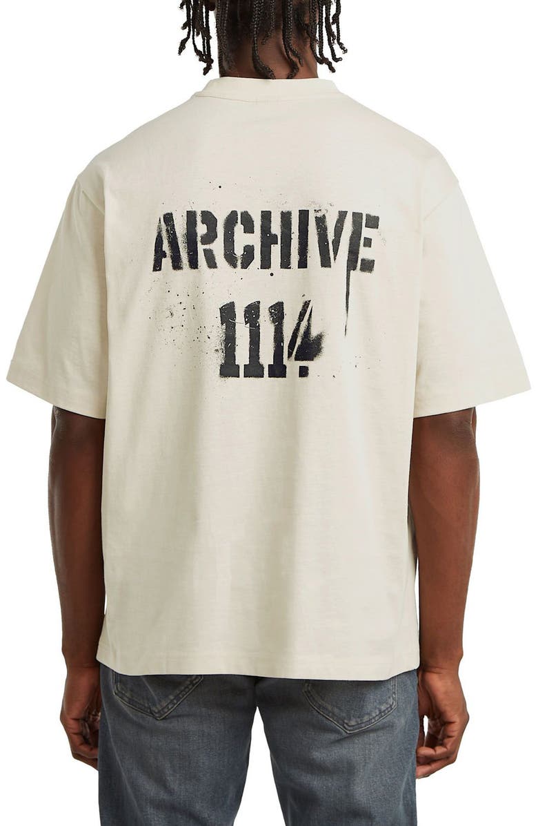 G-STAR Sprayed 89 Boxy Organic Cotton Graphic T-Shirt, Alternate, color, Whitebait