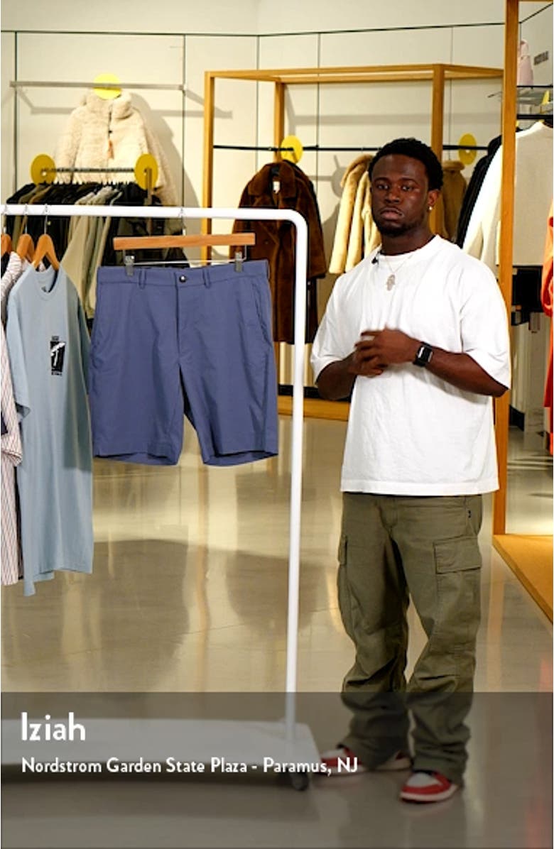 Featherweight Flat Front Stretch Chino Shorts, sales video thumbnail