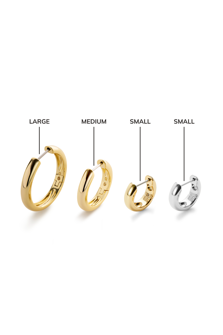 Gold Hoop Earrings - Giulia Large, Alternate, color, Gold