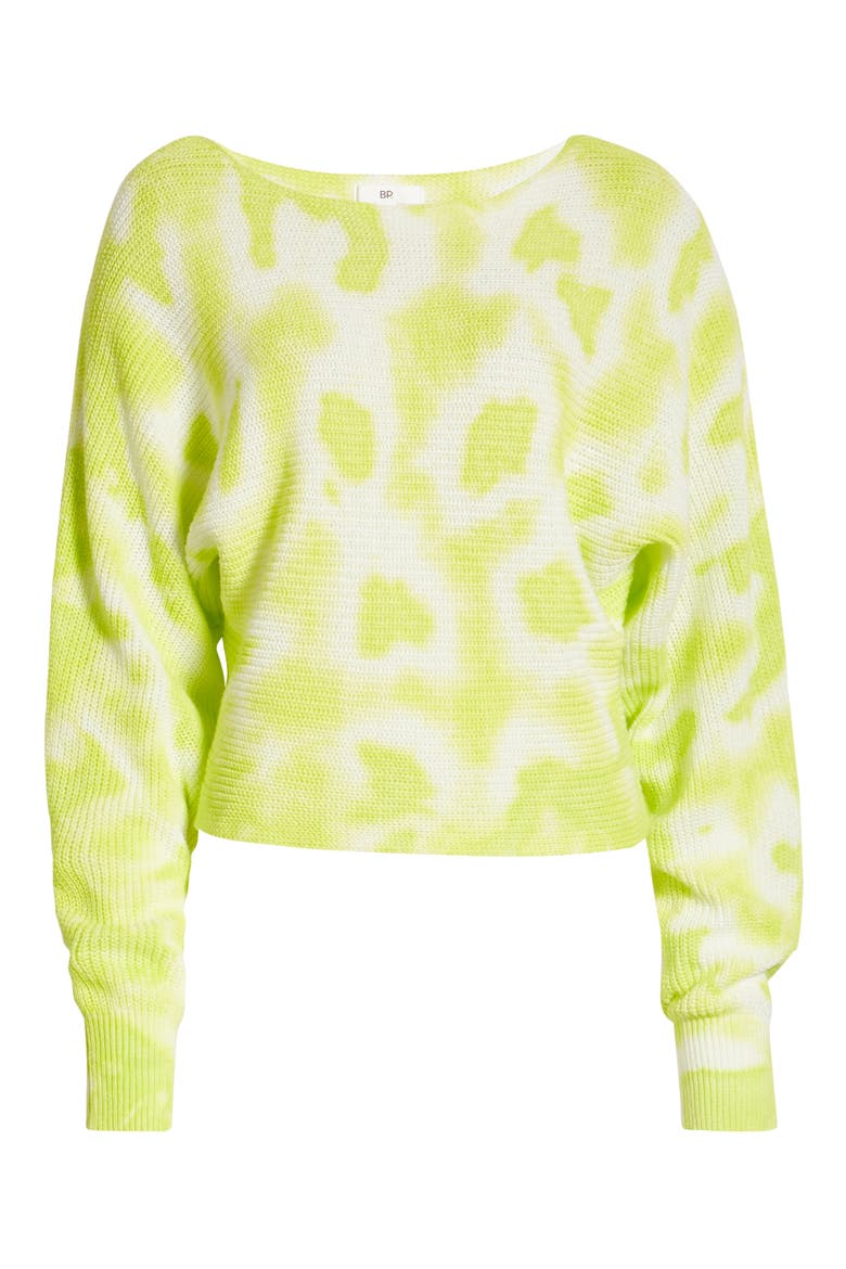 Tie Dye Sweater, Alternate, color, GREEN