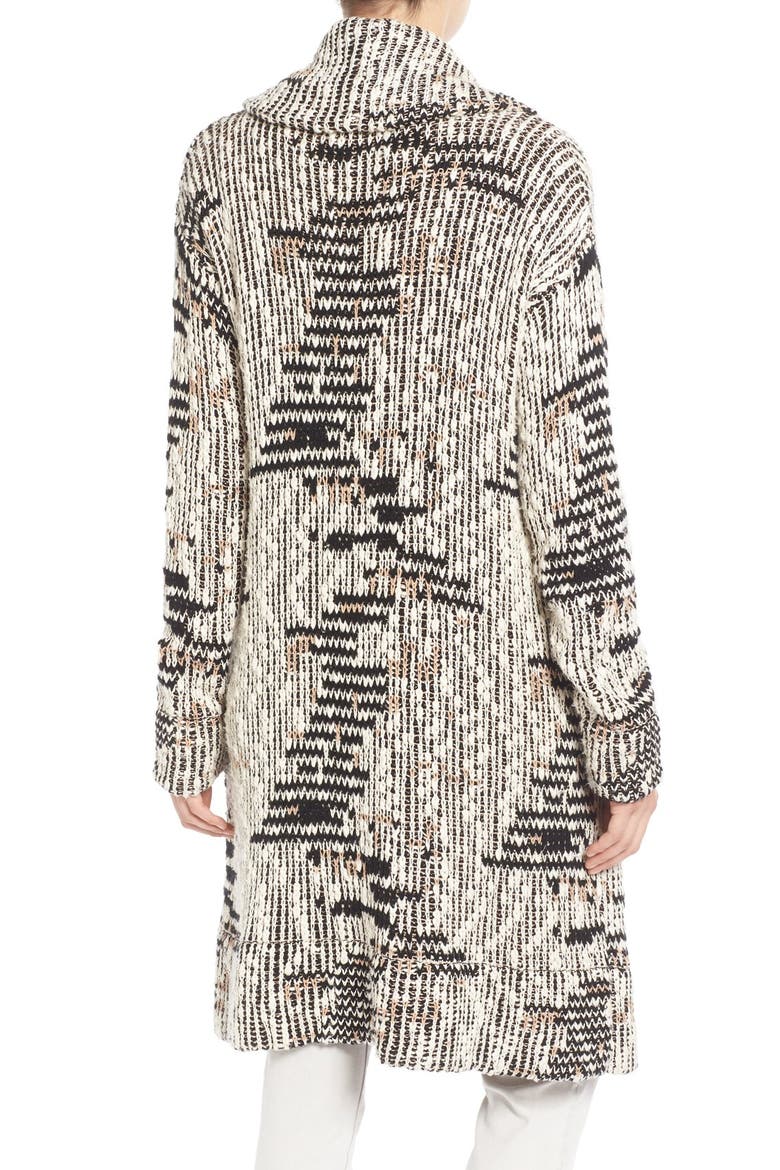 'Gemma' Long Sweater Coat, Alternate, color, NATURAL MULTI