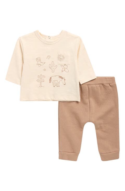 Wild West Long Sleeve Pocket T-Shirt & Leggings Set (Baby)